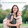 imageMomcozy Portable Fan with Clip  4Speed MiniFan for Carrier  Personal Fans Ultra Lighter 026lb  Gaps 45mm  Handheld Cooling  Rechargeable Rotate for Diaper BackpackStrollerCarrierChairDeep Green