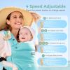 imageMomcozy Portable Fan with Clip  4Speed MiniFan for Carrier  Personal Fans Ultra Lighter 026lb  Gaps 45mm  Handheld Cooling  Rechargeable Rotate for Diaper BackpackStrollerCarrierChairBeige Brown