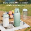 imageMomcozy Portable Milk Warmer for Travel  Dual Heating Modes for Breast Milk ampamp Water Portable Bottle Warmer with Fast Heating ampamp Long Battery Life 17 Ounces Large Capacity to Meet Your AllDay NeedsGreen