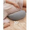 imageMomcozy Portable Pregnancy Pillow  W Shaped Maternity Support for Side Sleepers Adjustable Travel Wedge Pillow for Back Belly and Hip Relief Ideal for Pregnant Women Deep GreyGrey