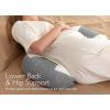imageMomcozy Portable Pregnancy Pillow  W Shaped Maternity Support for Side Sleepers Adjustable Travel Wedge Pillow for Back Belly and Hip Relief Ideal for Pregnant Women Deep GreyGrey