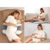 imageMomcozy Portable Pregnancy Pillow  W Shaped Maternity Support for Side Sleepers Adjustable Travel Wedge Pillow for Back Belly and Hip Relief Ideal for Pregnant Women Deep GreyGrey