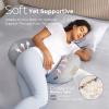 imageMomcozy Portable Pregnancy Pillow  W Shaped Maternity Support for Side Sleepers Adjustable Travel Wedge Pillow for Back Belly and Hip Relief Ideal for Pregnant Women Deep GreyGreymemory Foam
