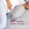 imageMomcozy Portable Pregnancy Pillow  W Shaped Maternity Support for Side Sleepers Adjustable Travel Wedge Pillow for Back Belly and Hip Relief Ideal for Pregnant Women Deep GreyGreymemory Foam