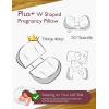 imageMomcozy Portable Pregnancy Pillow  W Shaped Maternity Support for Side Sleepers Adjustable Travel Wedge Pillow for Back Belly and Hip Relief Ideal for Pregnant Women Deep GreyGrey