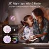 imageMomcozy Portable Stroller Fan 8000mAh 27H Ultralong Battery Life Detachable 4 Speed 360Rotate LED Night Light with 2 Modes USB Rechargeable Handheld Cooling Fan for Travel Car Seat BedroomPink