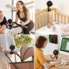 imageMomcozy Portable Stroller Fan 8000mAh 27H Ultralong Battery Life Detachable 4 Speed 360Rotate LED Night Light with 2 Modes USB Rechargeable Handheld Cooling Fan for Travel Car Seat BedroomBlack