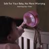 imageMomcozy Portable Stroller Fan 8000mAh 27H Ultralong Battery Life Detachable 4 Speed 360Rotate LED Night Light with 2 Modes USB Rechargeable Handheld Cooling Fan for Travel Car Seat BedroomPink