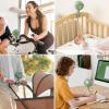 imageMomcozy Portable Stroller Fan 8000mAh 27H Ultralong Battery Life Detachable 4 Speed 360Rotate LED Night Light with 2 Modes USB Rechargeable Handheld Cooling Fan for Travel Car Seat BedroomGreen
