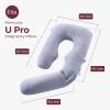 imageMomcozy Pregnancy Pillow Cover for Dreamlign U Pro Maternity Pillow for Sleeping Adjustable Leg Pillow Support for Back Hip Belly for Pregnant Women 5072 Inch Body Pillow Only Velvet PillowcaseGrey