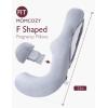 imageMomcozy Pregnancy Pillow Cover for Dreamlign U Pro Maternity Pillow for Sleeping Adjustable Leg Pillow Support for Back Hip Belly for Pregnant Women 5072 Inch Body Pillow Only Velvet PillowcaseGrey