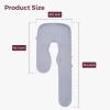 imageMomcozy Pregnancy Pillow Cover for Dreamlign U Pro Maternity Pillow for Sleeping Adjustable Leg Pillow Support for Back Hip Belly for Pregnant Women 5072 Inch Body Pillow Only Velvet PillowcaseGrey