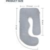 imageMomcozy Pregnancy Pillow Cover for Dreamlign U Pro Maternity Pillow for Sleeping Adjustable Leg Pillow Support for Back Hip Belly for Pregnant Women 5072 Inch Body Pillow Only Velvet PillowcaseGrey