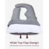 imageMomcozy Pregnancy Pillow Cover for Dreamlign U Pro Maternity Pillow for Sleeping Adjustable Leg Pillow Support for Back Hip Belly for Pregnant Women 5072 Inch Body Pillow Only Velvet PillowcaseGrey