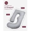 imageMomcozy Pregnancy Pillow Cover for Dreamlign U Pro Maternity Pillow for Sleeping Adjustable Leg Pillow Support for Back Hip Belly for Pregnant Women 5072 Inch Body Pillow Only Velvet PillowcaseGrey