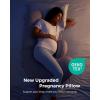 imageMomcozy Pregnancy Pillow Original F Shaped Maternity Pillow for Pregnant Women with Adjustable Wedge Pillow Full Body Support Pregnancy Pillows for Side Sleeping with Velvet Cover GreyCooling Grey