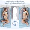imageMomcozy Pregnancy Pillow for Sleeping Dreamlign U Pro Maternity Pillow with Adjustable Leg Pillow Removable Cover  Support for Back Hip Belly Legs for Pregnant Women 5072 Inch Full Body PillowGrey Cooling Fabric