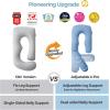 imageMomcozy Pregnancy Pillow for Sleeping Dreamlign U Pro Maternity Pillow with Adjustable Leg Pillow Removable Cover  Support for Back Hip Belly Legs for Pregnant Women 5072 Inch Full Body PillowBlue Cooling Fabric