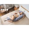 imageMomcozy Pregnancy Pillow for Sleeping Dreamlign U Pro Maternity Pillow with Adjustable Leg Pillow Removable Cover  Support for Back Hip Belly Legs for Pregnant Women 5072 Inch Full Body PillowGrey