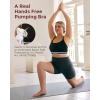 imageMomcozy Pumping Bra Hands Free Breast Pump Bra with Widened Band Pumping Nursing Bra in One Adjustable StrapsBlack