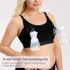 imageMomcozy Pumping Bra Pumping Bra Hands Free All Day Wear Pumping ampamp Nursing Bra in One Holding Breast Pump for Spectra MedelaBlack2pk