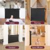 imageMomcozy Retractable Baby Gate 33quot Tall Extends up to 55quot Wide Child Safety Baby Gates for Stairs Doorways Hallways Indoor OutdoorBlack