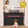 imageMomcozy Retractable Baby Gate 33quot Tall Extends up to 55quot Wide Child Safety Baby Gates for Stairs Doorways Hallways Indoor OutdoorBlack