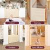 imageMomcozy Retractable Baby Gate 33quot Tall Extends up to 55quot Wide Child Safety Baby Gates for Stairs Doorways Hallways Indoor OutdoorCream