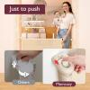 imageMomcozy Retractable Baby Gate 33quot Tall Extends up to 55quot Wide Child Safety Baby Gates for Stairs Doorways Hallways Indoor OutdoorCream