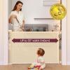 imageMomcozy Retractable Baby Gate 33quot Tall Extends up to 55quot Wide Child Safety Baby Gates for Stairs Doorways Hallways Indoor OutdoorCream