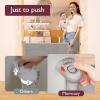 imageMomcozy Retractable Baby Gate 33quot Tall Extends up to 55quot Wide Child Safety Baby Gates for Stairs Doorways Hallways Indoor OutdoorGray