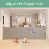 imageMomcozy Retractable Baby Gate 33quot Tall Extends up to 55quot Wide Child Safety Baby Gates for Stairs Doorways Hallways Indoor OutdoorGray