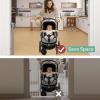 imageMomcozy Retractable Baby Gate 33quot Tall Extends up to 55quot Wide Child Safety Baby Gates for Stairs Doorways Hallways Indoor OutdoorGray