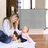 imageMomcozy Retractable Baby Gate 33quot Tall Extends up to 55quot Wide Child Safety Baby Gates for Stairs Doorways Hallways Indoor OutdoorGray