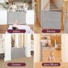imageMomcozy Retractable Baby Gate 33quot Tall Extends up to 55quot Wide Child Safety Baby Gates for Stairs Doorways Hallways Indoor OutdoorGray