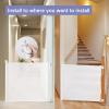 imageMomcozy Retractable Baby Gate 33quot Tall Extends up to 55quot Wide Child Safety Baby Gates for Stairs Doorways Hallways Indoor OutdoorWhite