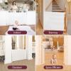 imageMomcozy Retractable Baby Gate 33quot Tall Extends up to 55quot Wide Child Safety Baby Gates for Stairs Doorways Hallways Indoor OutdoorWhite