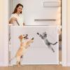 imageMomcozy Retractable Baby Gate 33quot Tall Extends up to 55quot Wide Child Safety Baby Gates for Stairs Doorways Hallways Indoor OutdoorWhite