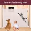 imageMomcozy Retractable Baby Gate 33quot Tall Extends up to 55quot Wide Child Safety Baby Gates for Stairs Doorways Hallways Indoor OutdoorWhite
