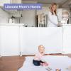 imageMomcozy Retractable Baby Gate 33quot Tall Extends up to 55quot Wide Child Safety Baby Gates for Stairs Doorways Hallways Indoor OutdoorWhite