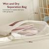 imageMomcozy Reusable Nursing Pads Innovative Use of One Way MoistureWicking Fabric ampamp 4  Layer Washable Breast Pads Super Absorbent and Large Capacity 6 Pack  Wet and Dry Separation Bag  Wash BagThin