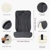 imageMomcozy Reversible Stroller Cushion  Universal Breathable Stroller Liner  Winter Warm Car Seat Liners  Crib Carriage Cushion Pad  Plush for Winter Use Soft Fabric for AllSeason ComfortBlack