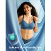 imageMomcozy Seamless Bra for Women 30 Jelly Strip Lifting Wireless Bra with Breathable PerforationsNordic Blue