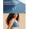 imageMomcozy Seamless Bra for Women 30 Jelly Strip Lifting Wireless Bra with Breathable PerforationsNordic Blue