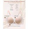 imageMomcozy Seamless Bra for Women 30 Jelly Strip Lifting Wireless Bra with Breathable PerforationsOyster Pink