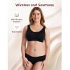 imageMomcozy Seamless Bra for Women Comfort Soft Support Bra Wireless FullCoverage Everyday Bra Invisible Maternity Bra Black