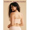 imageMomcozy Seamless Bras for Women Pullover Bra Wireless Full Coverage Sleep Bra with Adjustable Straps EB095Oyster Pink