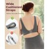 imageMomcozy Seamless US Cotton Busty Bras for WomenComfortable Wireless Full Coverage Bra with Molded Cups for Large BustGray