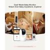 imageMomcozy Smart WiFi Baby Monitor with Camera and Audio 5quot 1080P Screen with Wall Mount Motion ampamp Cry Detection Safe Fence Clear Night Vision 5000mAh Battery 2Way Talk Photo ampamp Video RecordingBM04 with 1 Camera