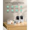 imageMomcozy Smart WiFi Baby Monitor with Camera and Audio 5quot 1080P Screen with Wall Mount Motion ampamp Cry Detection Safe Fence Clear Night Vision 5000mAh Battery 2Way Talk Photo ampamp Video RecordingBM04 with 2 Cameras